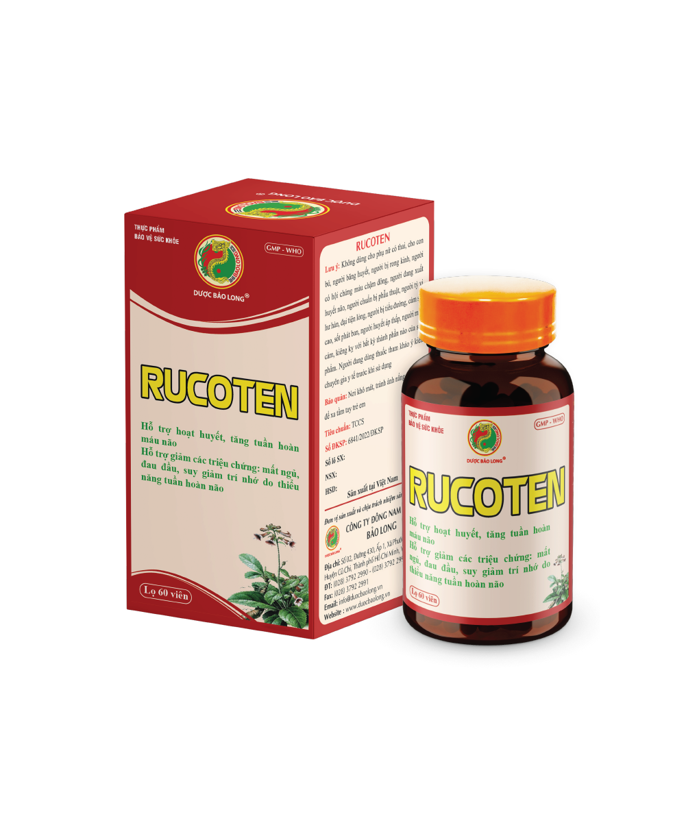 Thực Phẩm Bảo Vệ Sức Khỏe Rucoten (60 Viên) - Hàng Chính Hãng Bảo Long