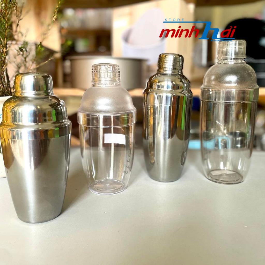Bình Lắc Shaker INOX I Nhựa Dày. Dụng cụ Pha Chế Cocktail, Trà Sữa. Bình lắc nhưah có vạch chia định lượng, nhựa trong s
