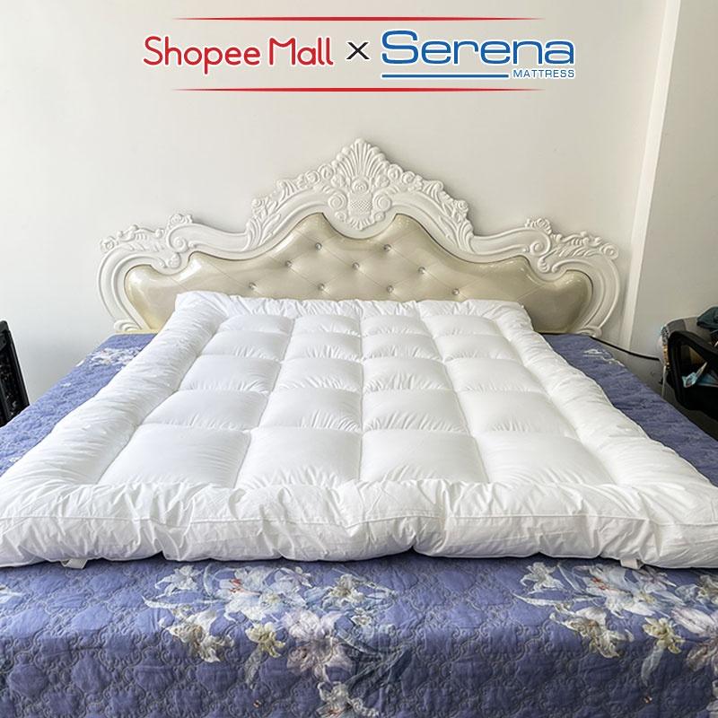 Tấm Làm Mềm Nệm Topper Dày 9cm Chính Hãng SERENA Trải Sàn Kiểu Xuất Nhật Tấm Lót Trải Đệm Topper Toper Đệm Nệm Ngủ