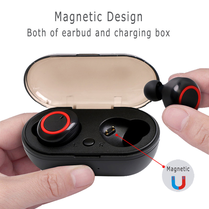 Thương hiệu: TISSELLY Tai nghe bluetooth Y50 TISSELLY tai nghe cảm ứng không dây thể thao ngoài trời tws 5.0 với ngăn sạc - hàng nhập khẩu