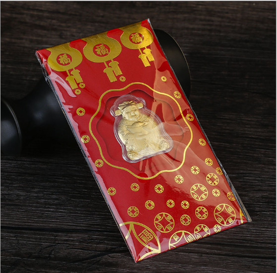 Bao lì xì Thần Tài mạ vàng may mắn rước Tài Lộc, quà tết ý nghĩa-GD409-LiXi-ThanTaiVang