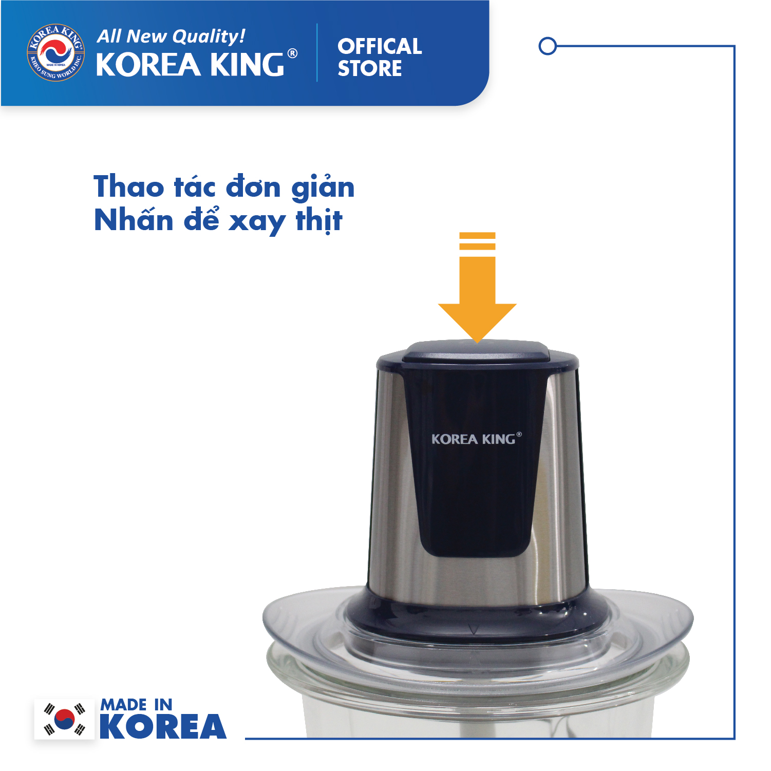 Máy xay thịt Korea King 1.5L PMC-15B/R/G - Hàng chính hãng