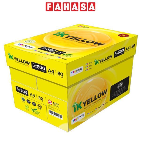 Giấy Photo A4 IK Yellow 80 gsm (500 Tờ)