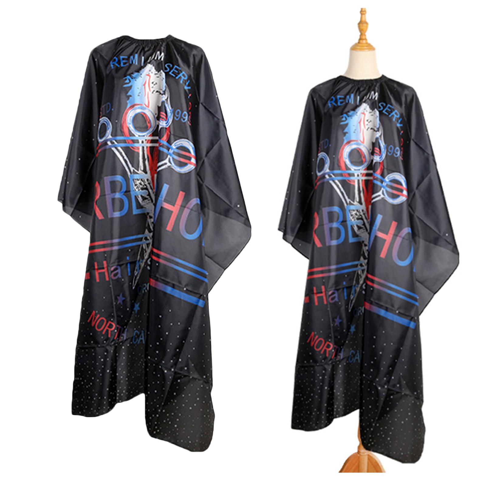 Hair Styling Cape Gown Hair Salon 55 '' x 63 '' Hair Cutting Cape Haircut Hair Beard Barber Gown Adjustable Elastic Collar