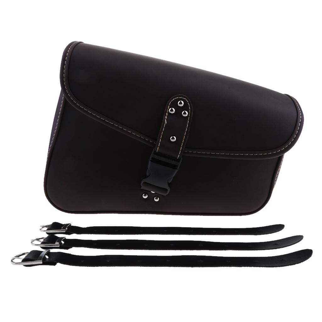 Left & Right PU Leather Solo Saddle Bag for 2004-2013 Harley Sportster XL883 XL1200