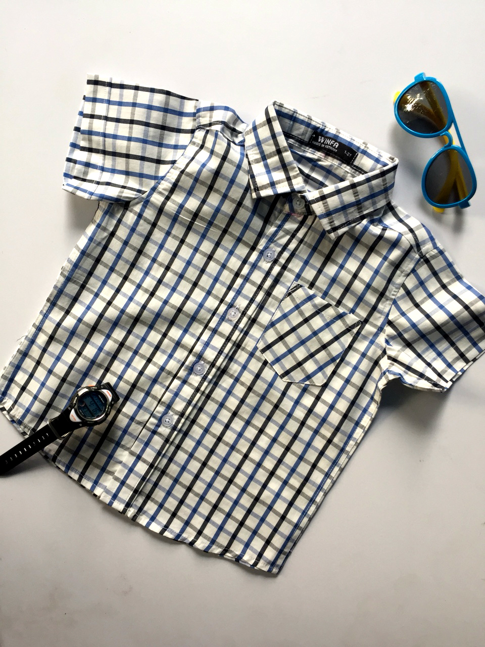ÁO SƠ MI TRẺ EM WINFA COTTON THIÊN NHIÊN - GIAO MÀU NGẪU NHIÊN