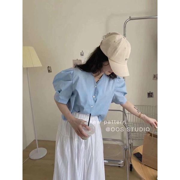 Áo điệu tay nhúm 2895