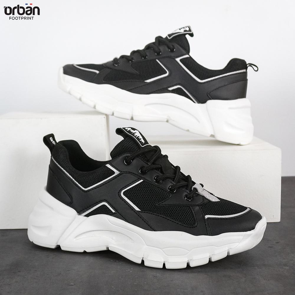 Giày thể thao nam Urban TM2107 đế cao 3 màu đen ghi trắng