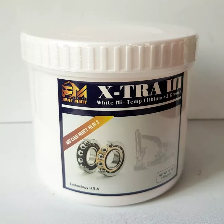 MỠ BÒ TRẮNG CHỊU NHIỆT VÀ KHÁNG NƯỚC XTRA III white hi - temp lithium 3 grease 454gr