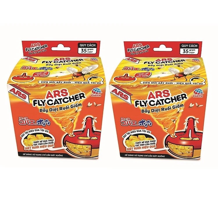 Combo 2 Hộp Bẫy diệt ruồi giấm ARS Fly Catcher 35g