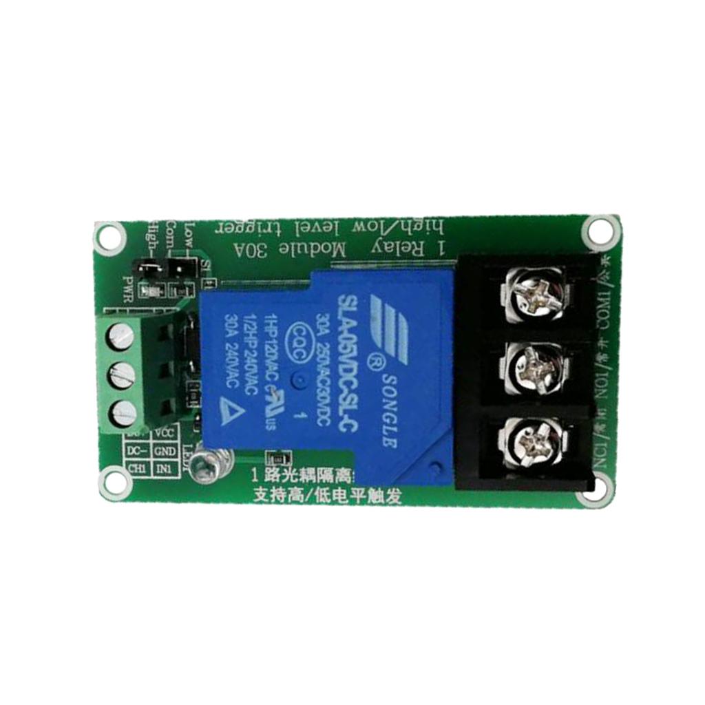 1-Way 30A Optocoupler Isolation For High / Low Level Trigger Relay Module 5V