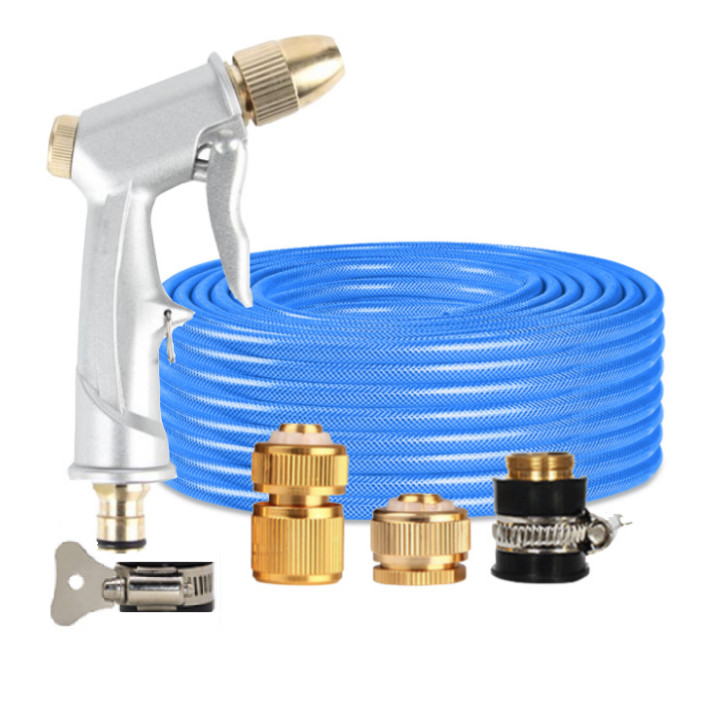 Bộ dây vòi xịt nước rửa xe,tưới cây,loại 7m,10m 206701 đầu đồng,cút,nối đồng+đai