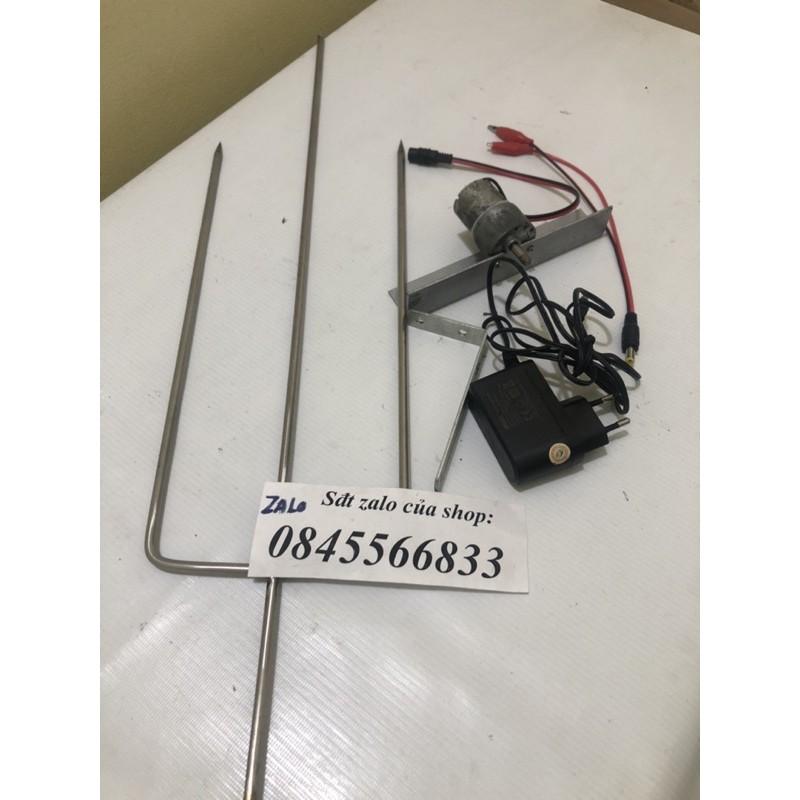 Mô tơ giảm tốc 220v -12v + xiên nướng gà vịt