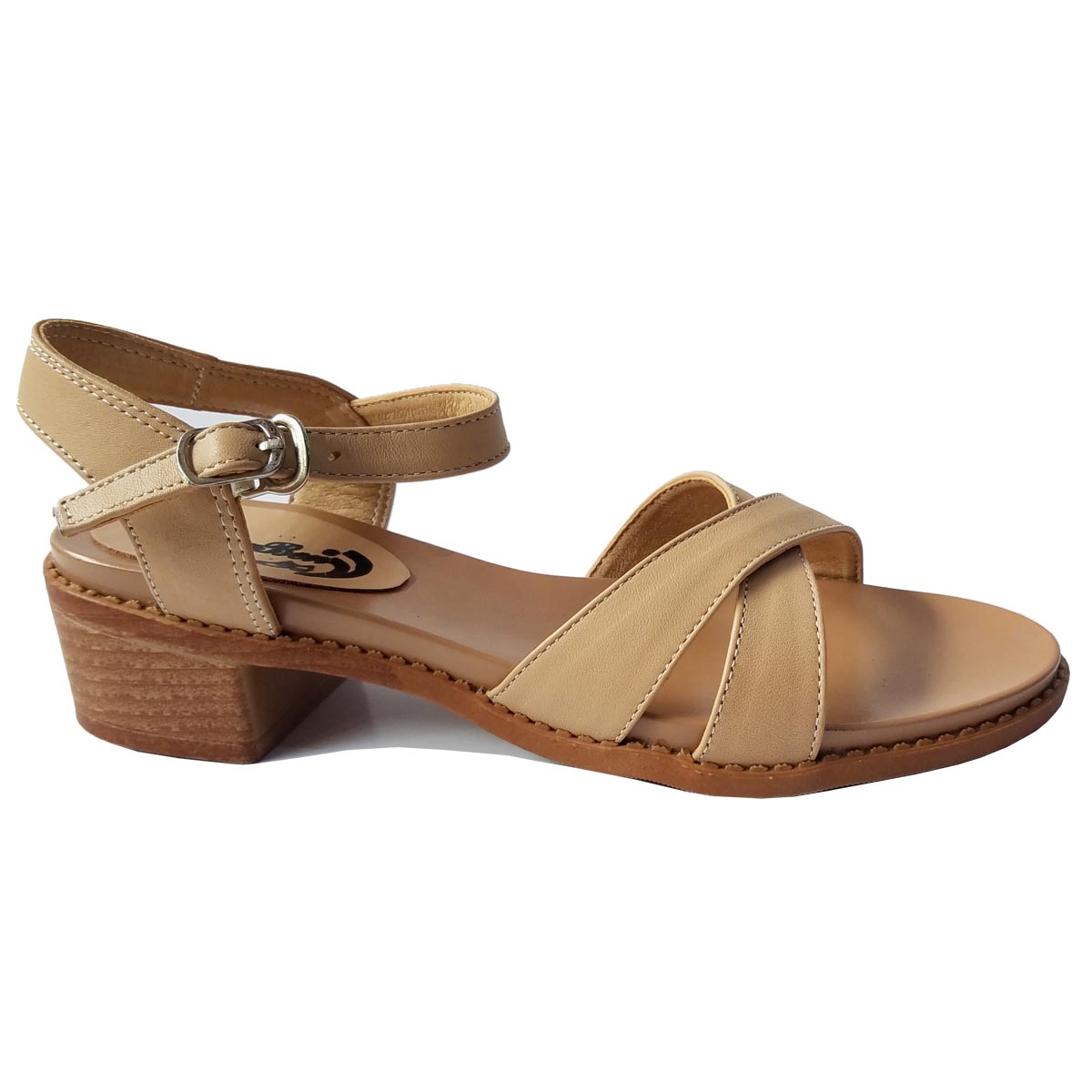 Giày Sandal Cao Gót BIGGBEN Da Bò Thật Cao 4 Phân SDCG52