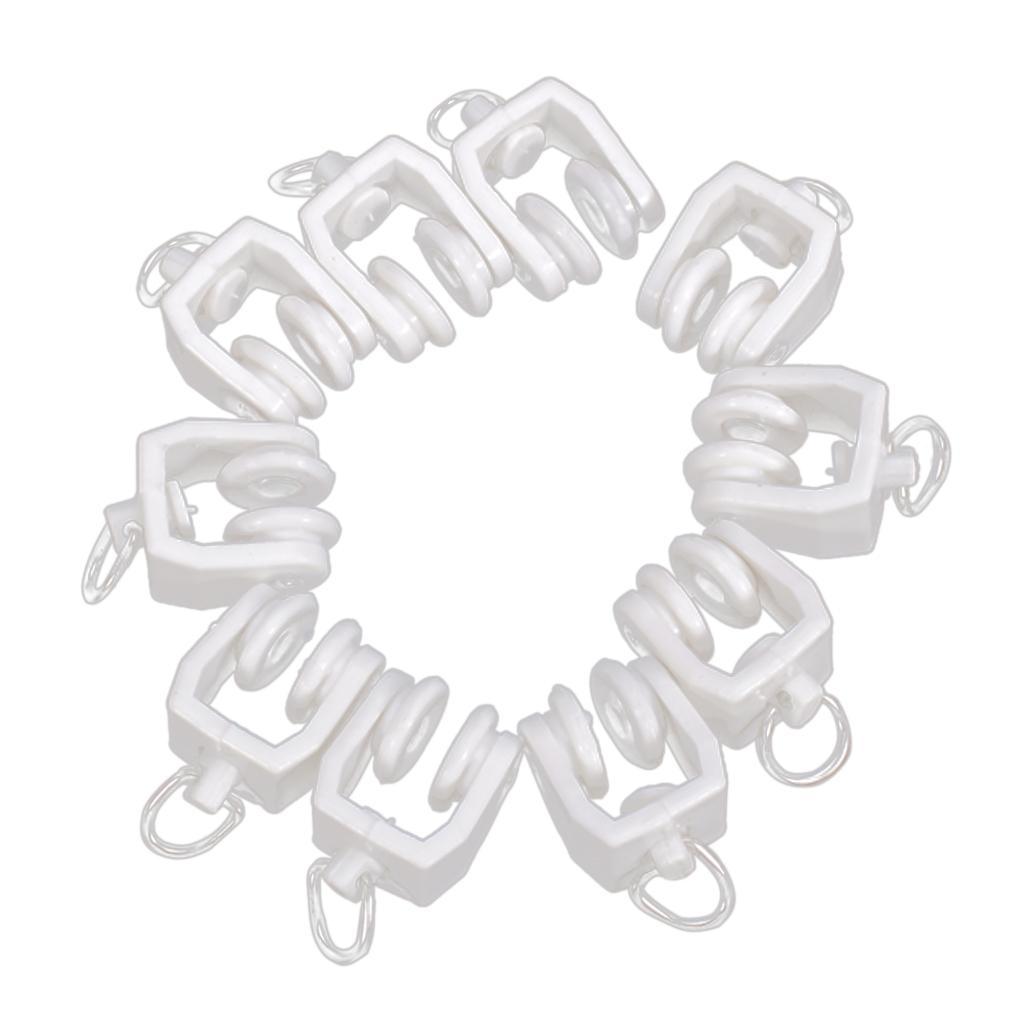 10pcs Curtain Track Glider Drape Rail Runner Gliding Hanger for Hotel