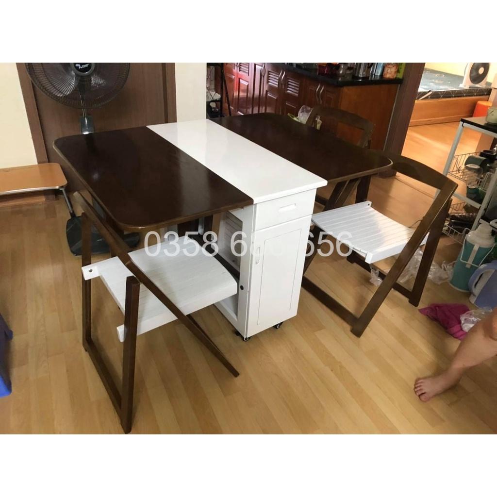 BÀN ĂN THÔNG MINH GỖ SỒI TỰ NHIÊN