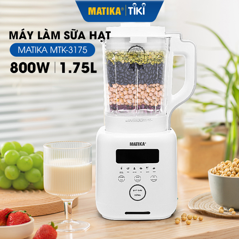 Máy Làm Sữa Hạt MATIKA 1.75L 800W MTK-3175 - Hàng Chính Hãng