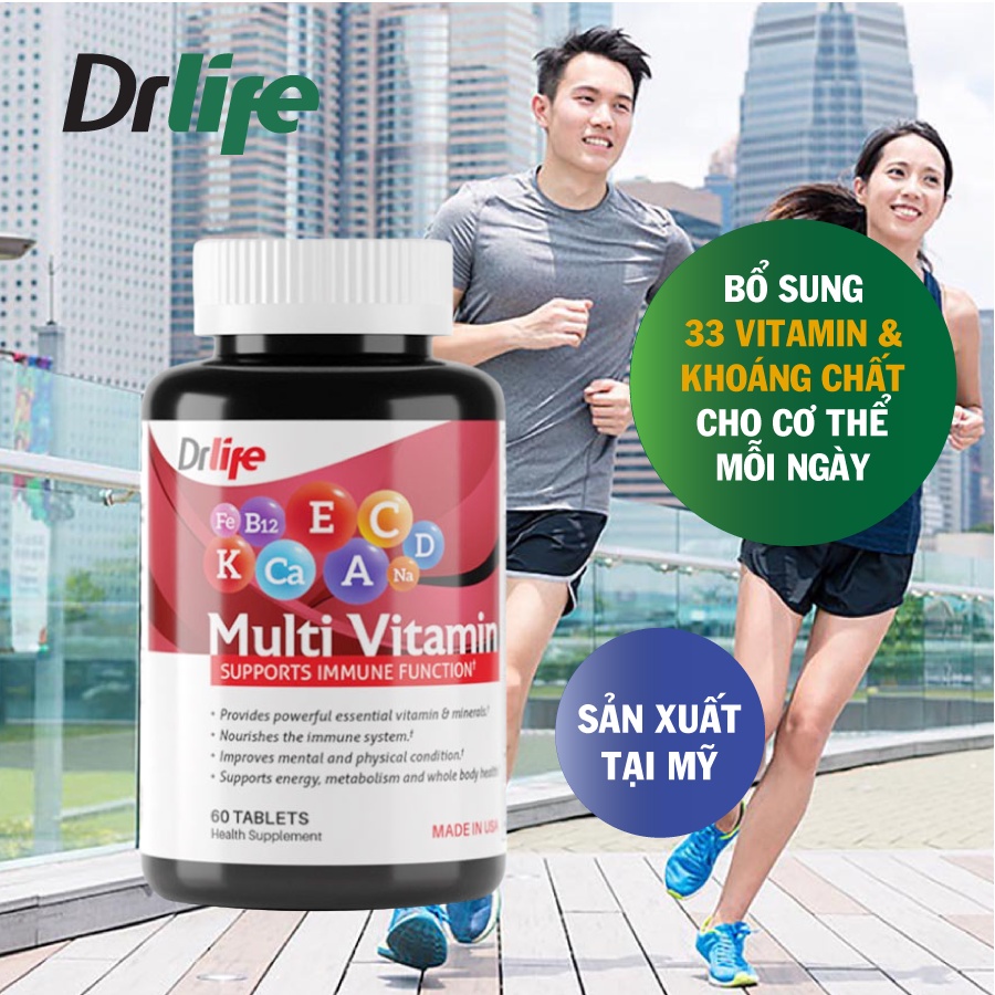 Vitamin Tổng Hợp Dr.Life Multivitamin, Bổ Sung Các Vtamin Và Khoáng Chất Cho Cơ Thể, Tăng Cường Sức Khỏe – Lab Well