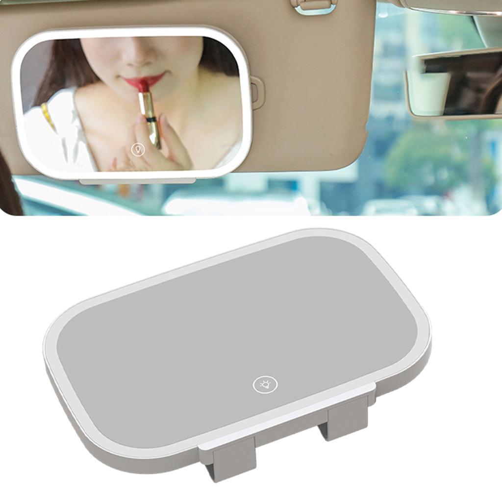 Auto Vanity Mirror Three Levels Dimming with LED Lights for Men white