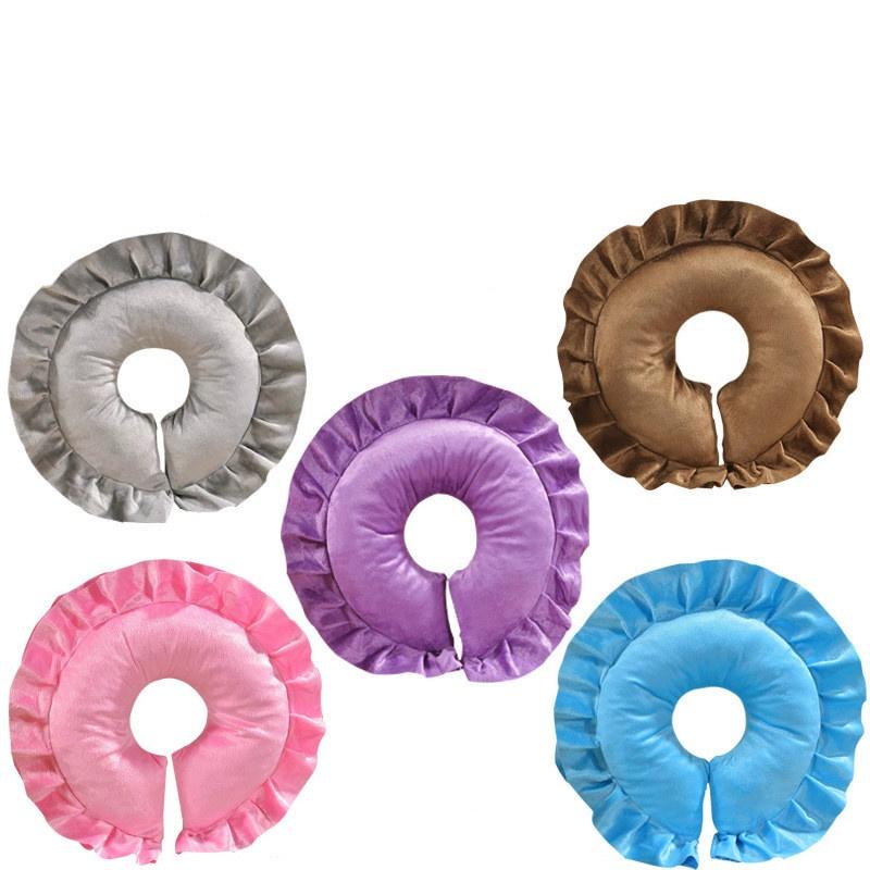 Gối nằm thẩm mỹ viện, gối tròn tháo rời giặt được cho giường massage, gối kê cổ chữ U, gối ngủ trưa