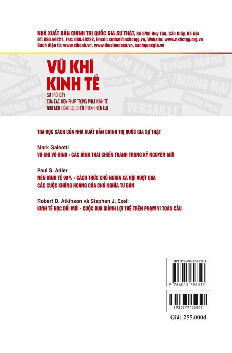 (Tái bản) VŨ KHÍ KINH TẾ - Nicholas Mulder (sách tham khảo)