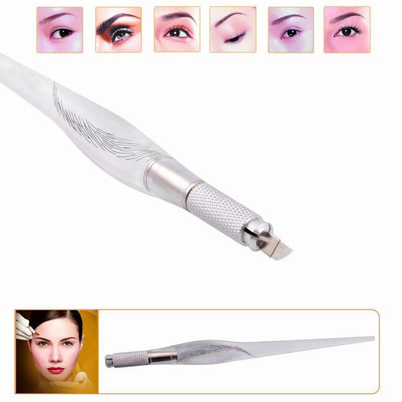 12x Reusable Microblading Pen Eyebrow Lip Line Manual  Pen Supplies