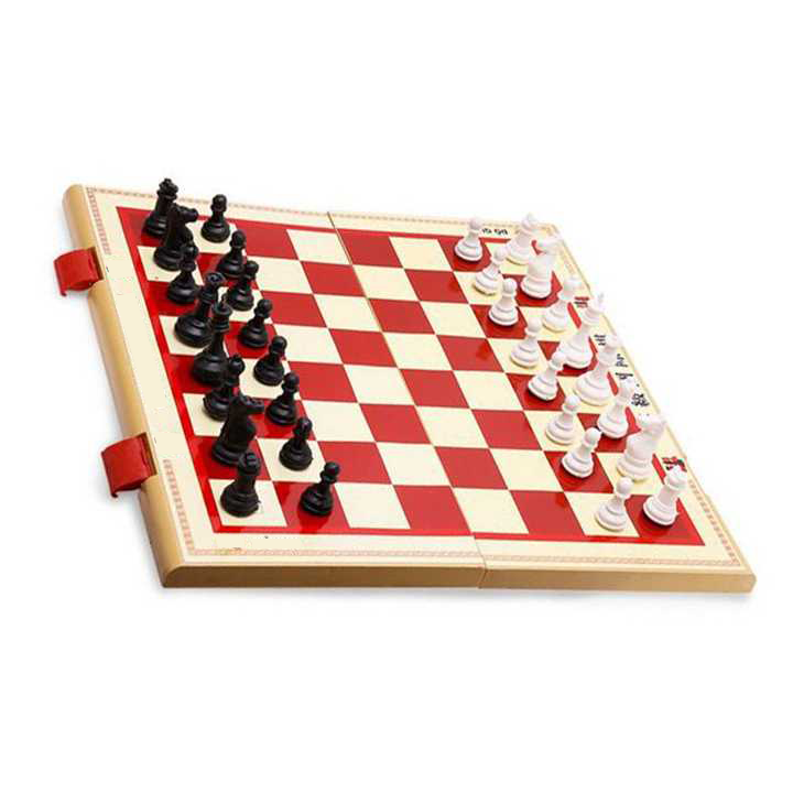 Bộ Bàn Cờ Vua Nhựa Loại Lớn 44x42cm Trò Chơi Trí Tuệ Cho Bé