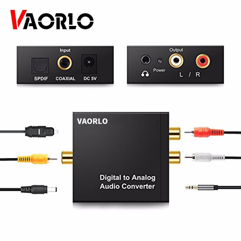TOSLINK COAXIAL FIBER Sợi quang kỹ thuật số để tương tự Audio Aux 3,5mm Jack RCA L/R Converter SPDIF Bộ khuếch đại bộ giải mã âm thanh kỹ thuật số