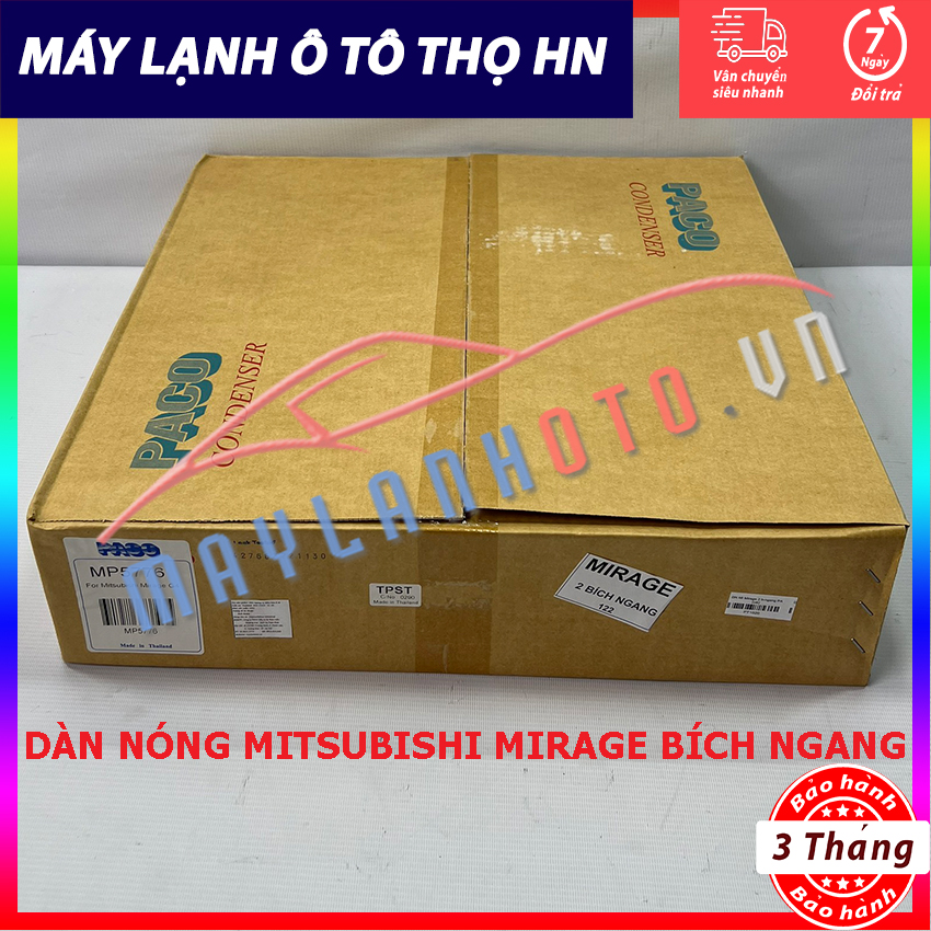 Dàn (giàn) nóng Mitsubishi Mirage / Attrage (2 bích ngang) Hàng xịn Thái Lan (hàng chính hãng nhập khẩu trực tiếp)