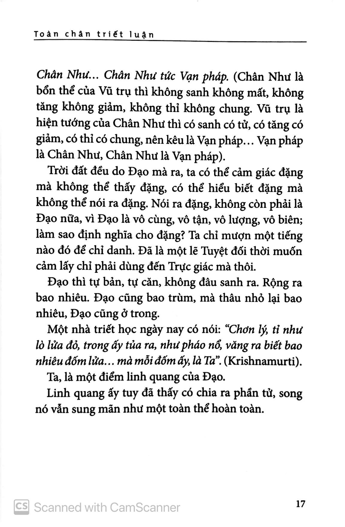 Sách Triết Học_ Lý Luận Hay:  Toàn Chân Triết Luận