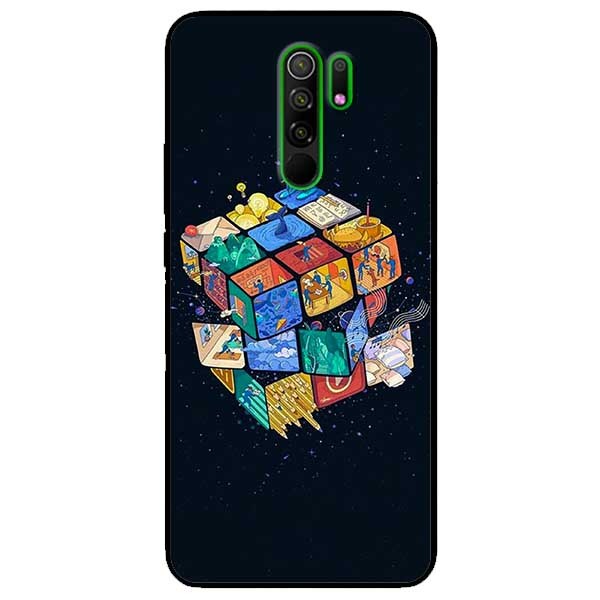 Ốp lưng dành cho Xiaomi Redmi 9 mẫu Rubik Vũ Trụ