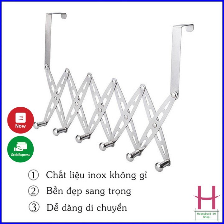 Móc treo đồ sau cửa gấp gọn co giãn