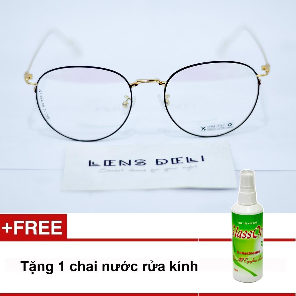 Gọng kính siêu mỏng LENS Deli + Tặng 1 chai nước rửa kính Glassone