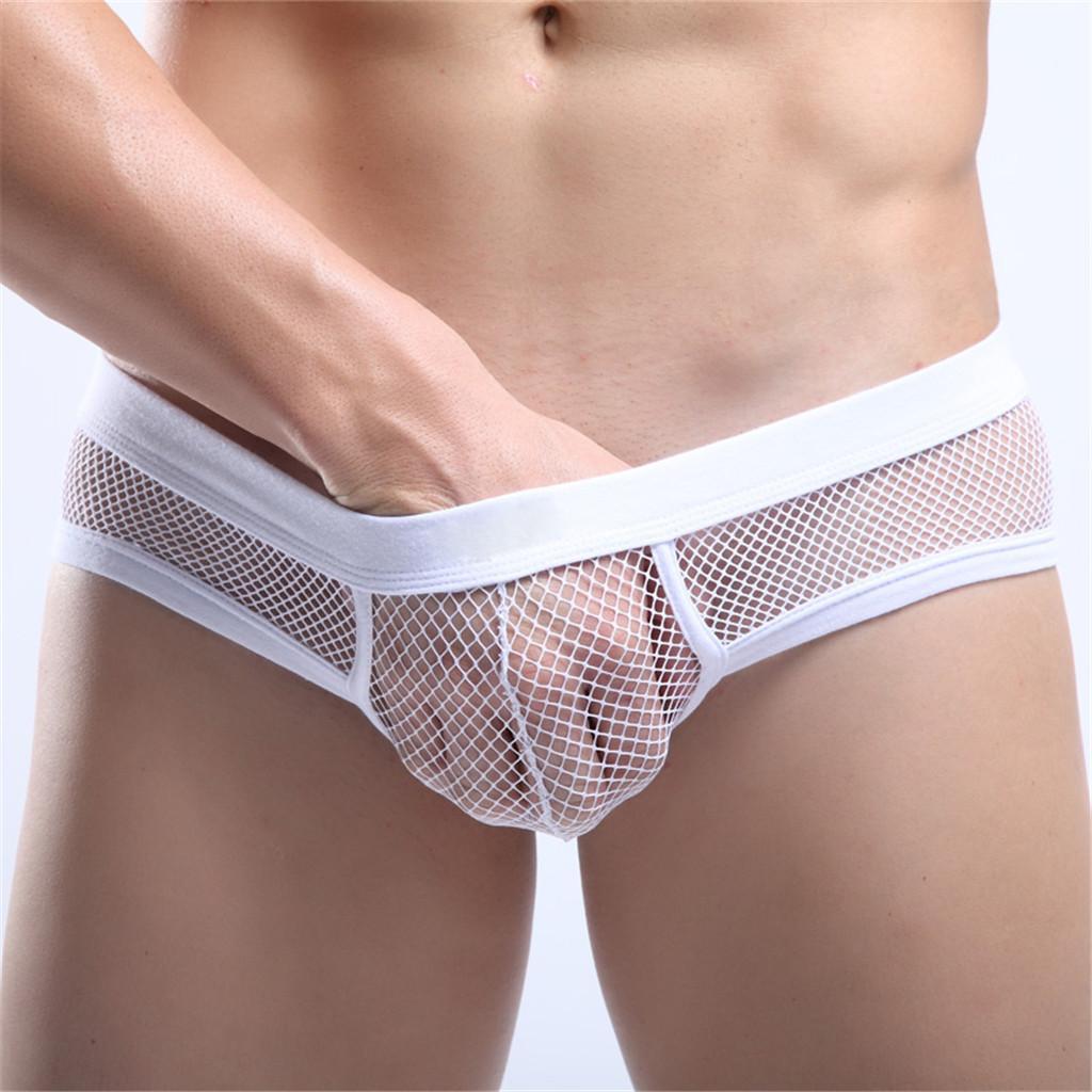 Men's Sexy Bikini Underwear Brief Mesh Transparent Clubwear