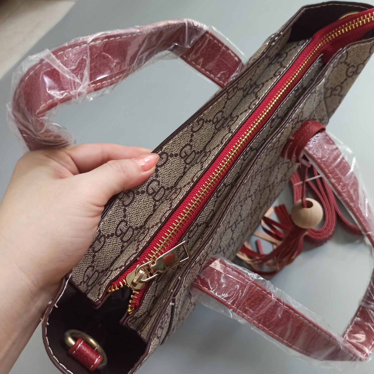 Combo túi xách nữ công sở kèm ví họa tiết