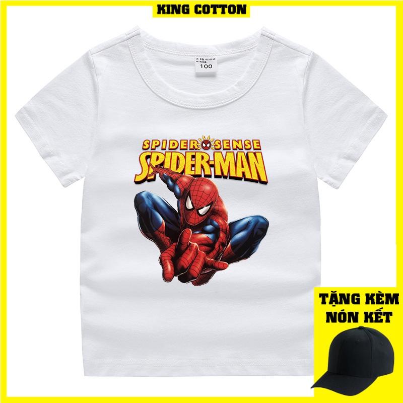 Áo thun trẻ em người nhện , Có size người lớn, King Cotton