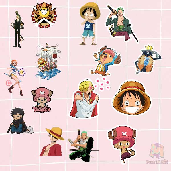 Miếng dán Stickers truyện One Piece