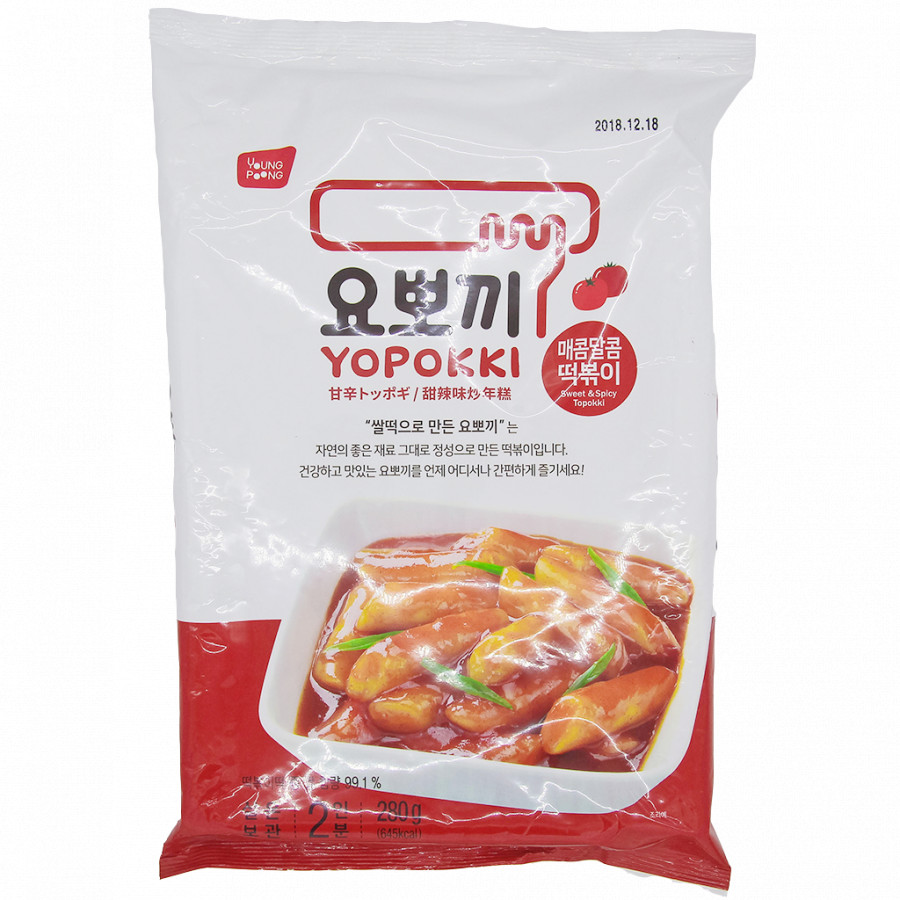 Bánh gạo Hàn Quốc YOPOKKI vị Cay ngọt gói 280g