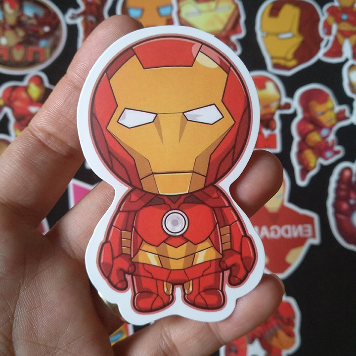 Bộ Sticker dán cao cấp chủ đề IRON MAN - NGƯỜI SẮT - Dùng dán Xe, dán mũ bảo hiểm, dán Laptop