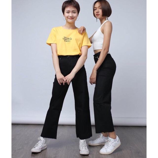 Quần Jeans ống xuông CẠP CAO TRÊN RỐN