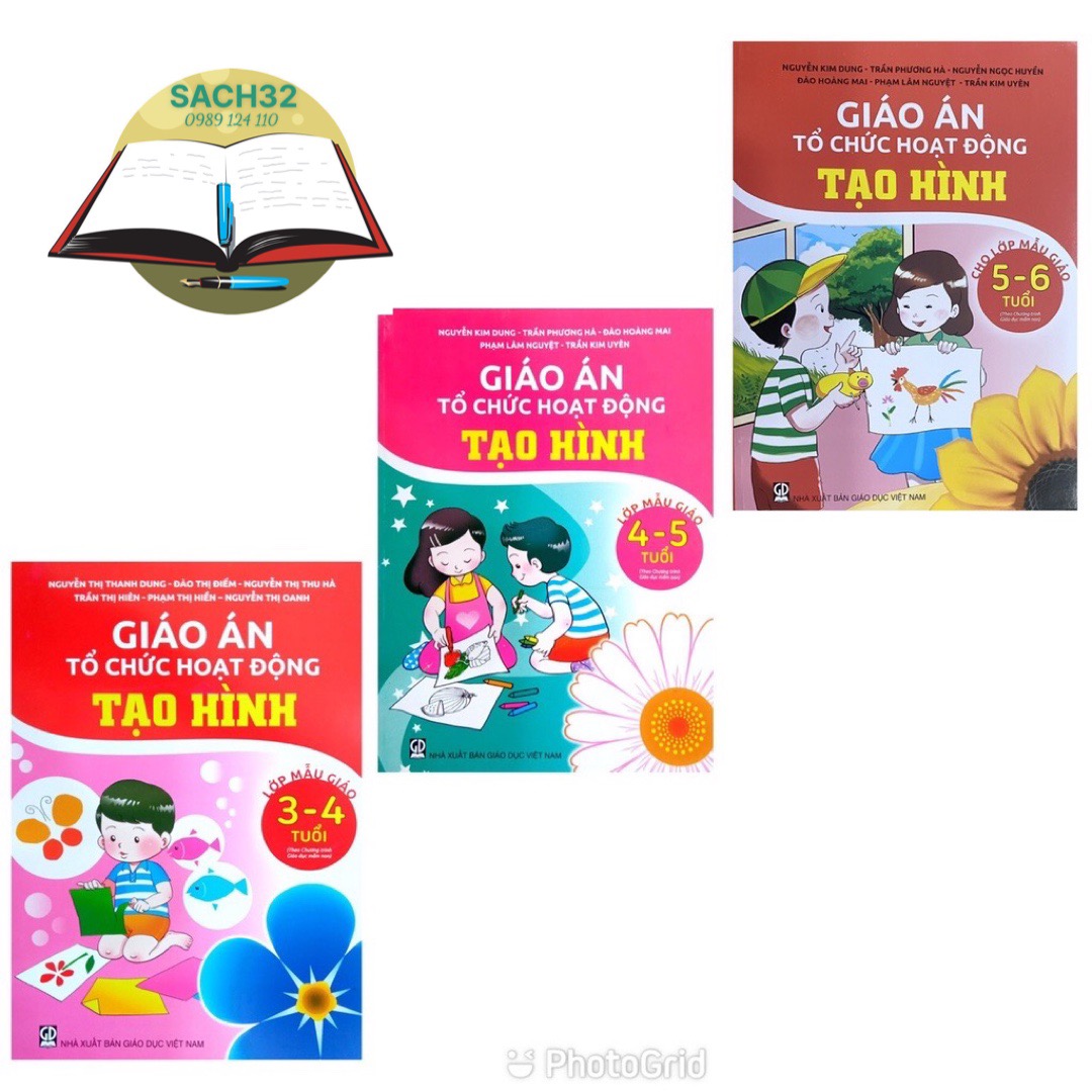 Combo 3 cuốn Giáo án Tổ chức hoạt động Tạo Hình - Lớp 3-4t+4-5t +5-6t (Theo chương trình Giáo dục Mầm Non)(DT)