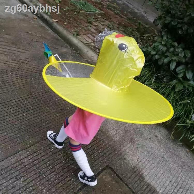 Áo mưa trẻ em ngộ nghĩnh Áo mưa Con vịt nhỏ Màu vàng choàng Mũ ô - Size S &lt; 4 tuổi