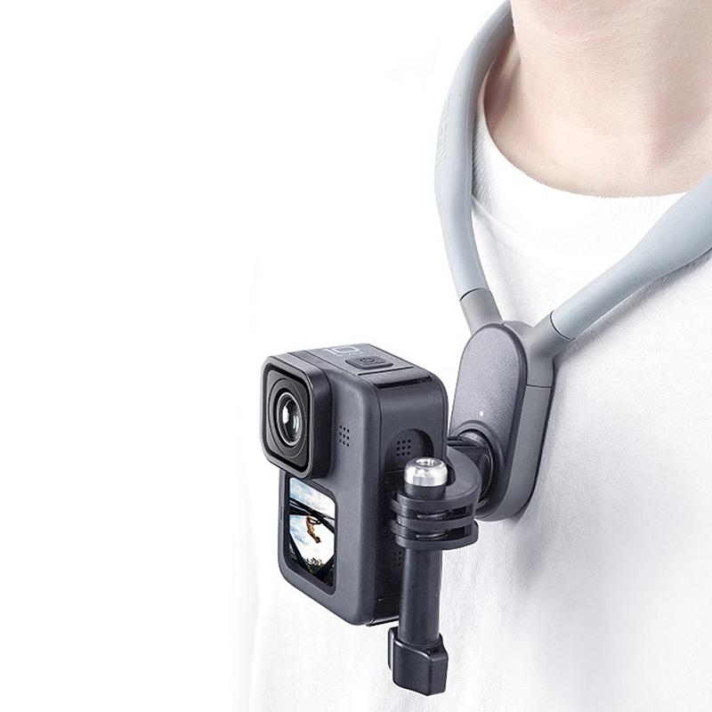 Bộ phận mũ bảo hiểm xe máy Chin giá treo máy ảnh máy ảnh cho DJI Hành động 2/Insta360 Máy ảnh thể thao hành động Bộ chuyển đổi dọc