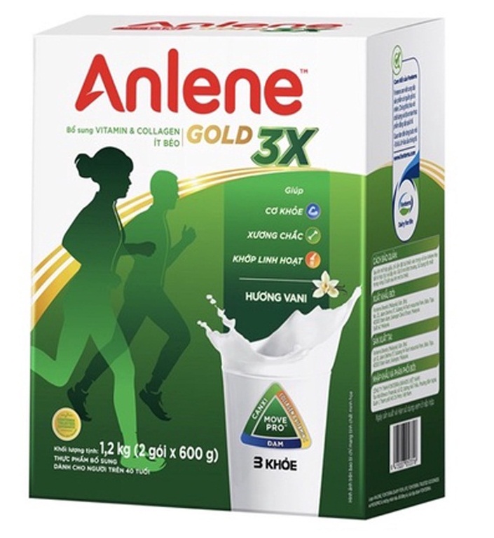 Sữa Bột Anlene Gold Movepro 3X Hương Vanilla (Hộp Giấy 1,2kg)