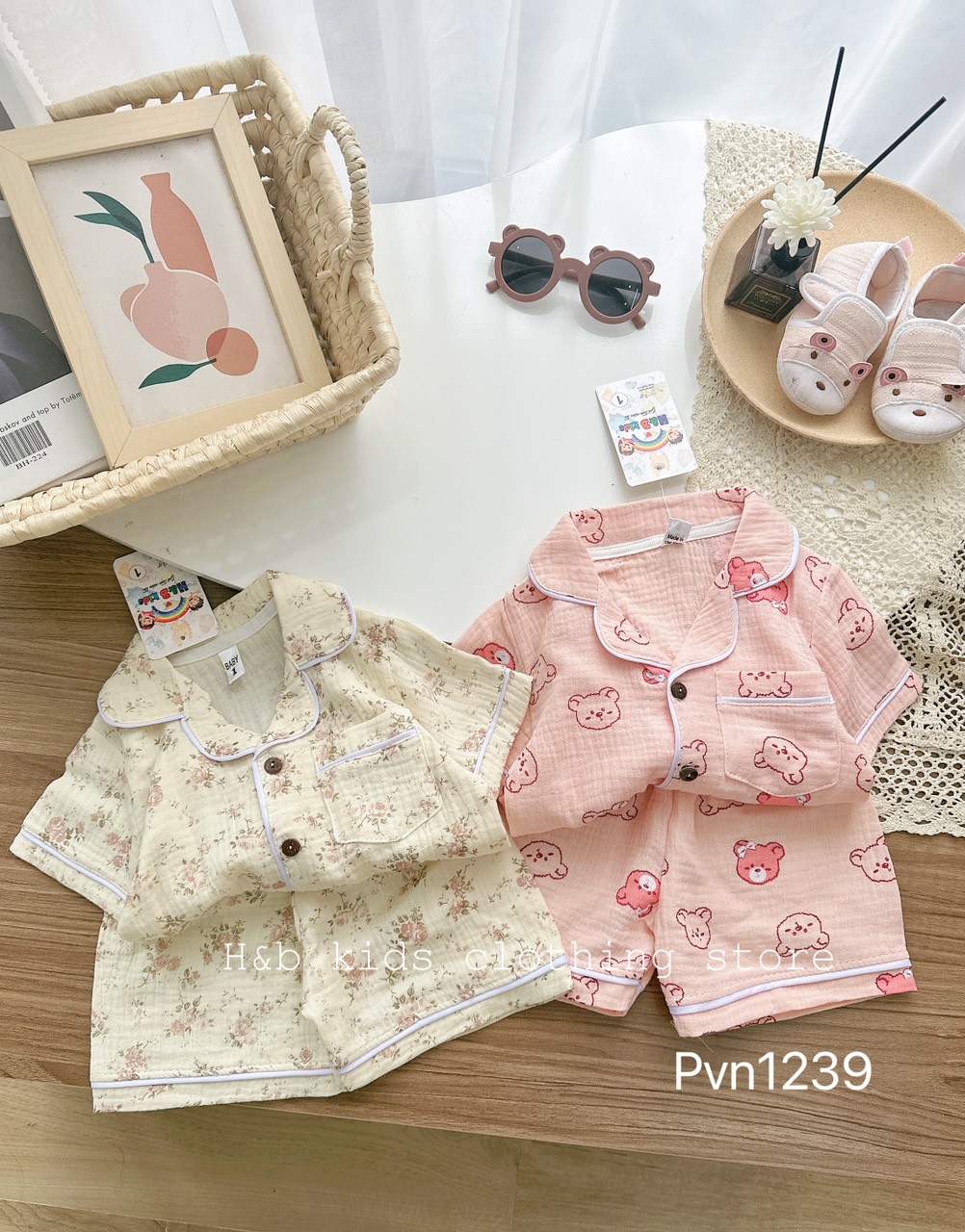 pjzama đũi họa tiết 6-16kg