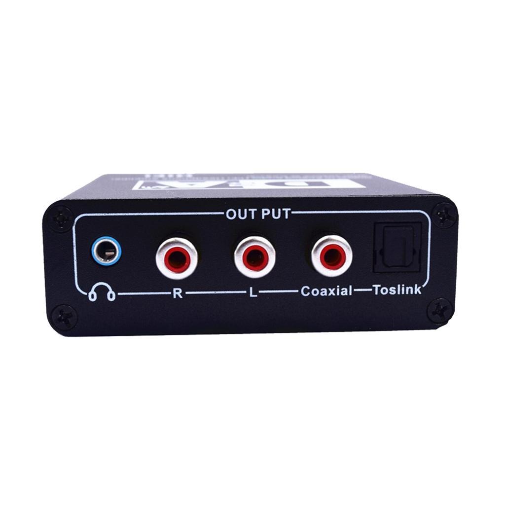 Coaxial Optic Fiber Digital to Analog Audio Converter Adapter RCA