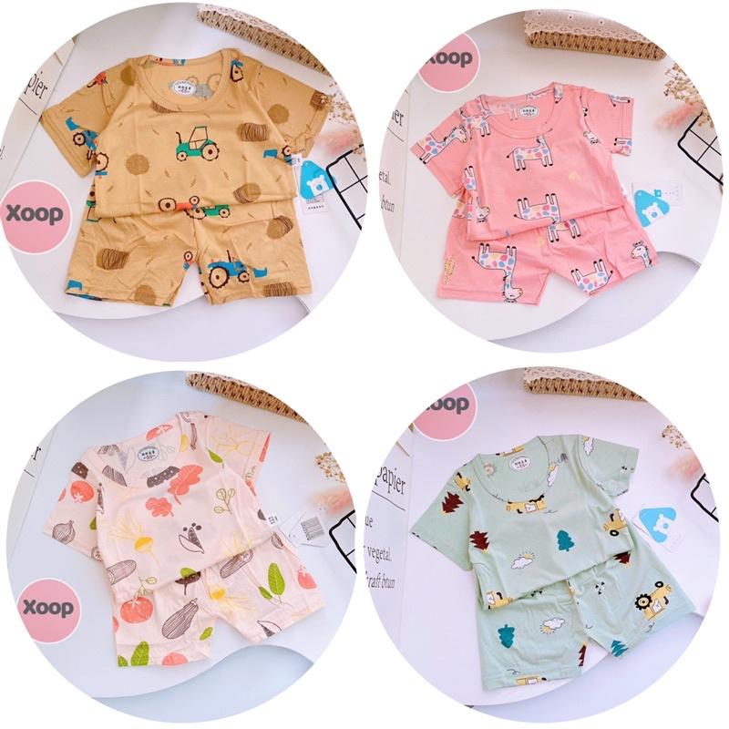 Bộ Cộc Tay Cotton Lạnh Cực Đẹp Cho Bé
