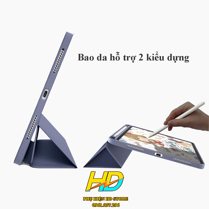 Bao Da Cao Cấp Dành Cho iPad Pro 11 inch 2021/2020/2018 Chính Hãng Mutural Folio Case Lưng Trong Suốt, Chống Sốc, Có Ngăn Đựng Bút Tiện Lợi - Hàng Chính Hãng