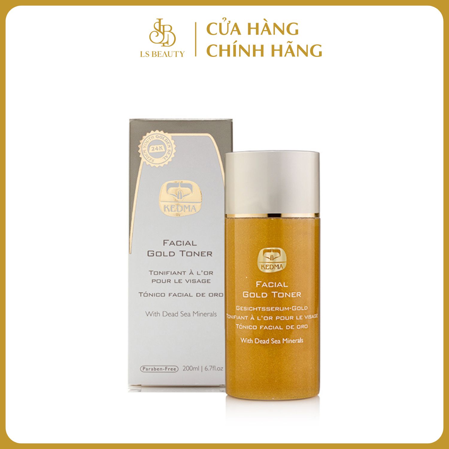 Toner Dưỡng Da Tinh Chất Vàng Kedma - Gold Facial Toner 200ml