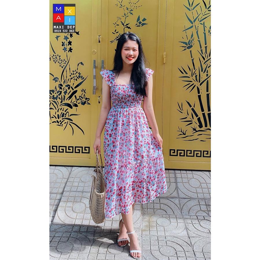 MAXI cánh tiên ôm ngực dáng lỡ MIDI model cho nàng xuống phố